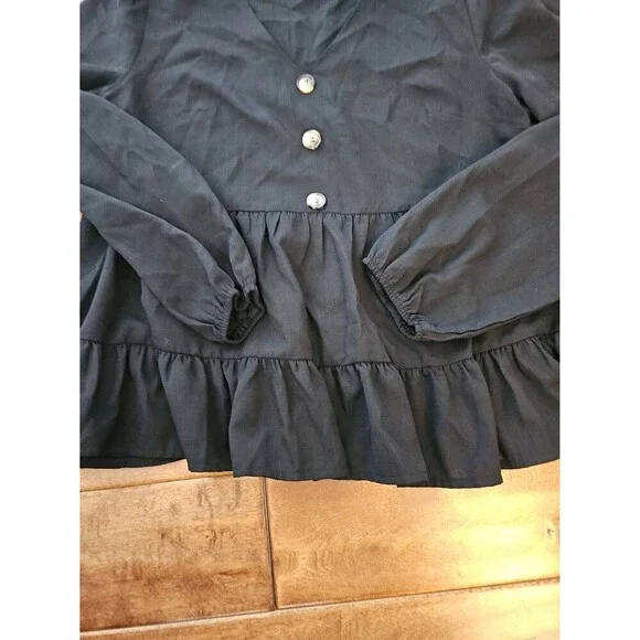 Shein babydoll peplum top size L - Picture 4 of 9